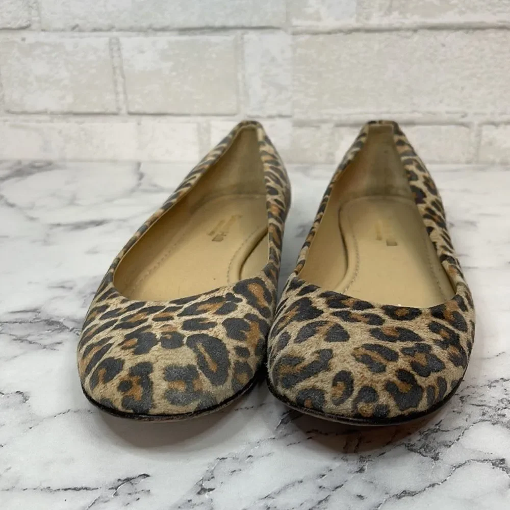 Garnet Hill Leopard Animal Print Flats 5